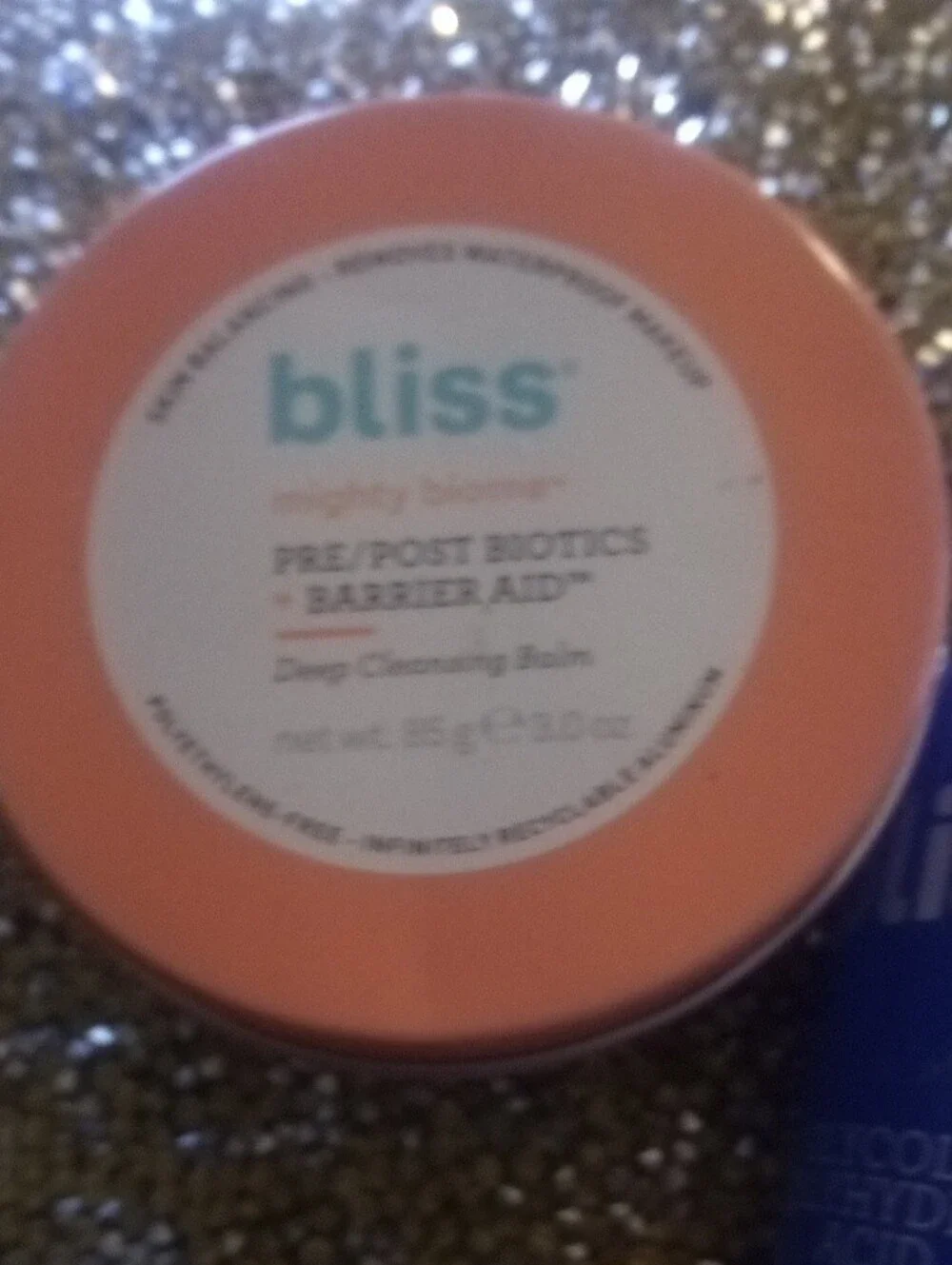 Bliss Orange and White Pre/Post Biotics Barrier Aid Deep Cleansing Balm